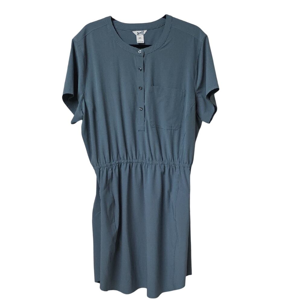 Duluth Trading Co. Nine to Fine Synthetic Cap Sleeve Dress Womens Plus Size XXL